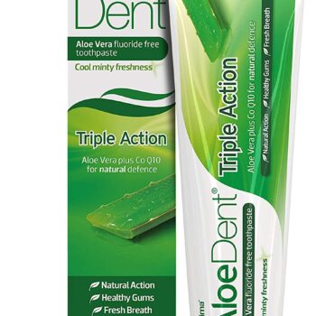 Aloedent Triple Action Aloe Vera Fluoride Free Toothpaste