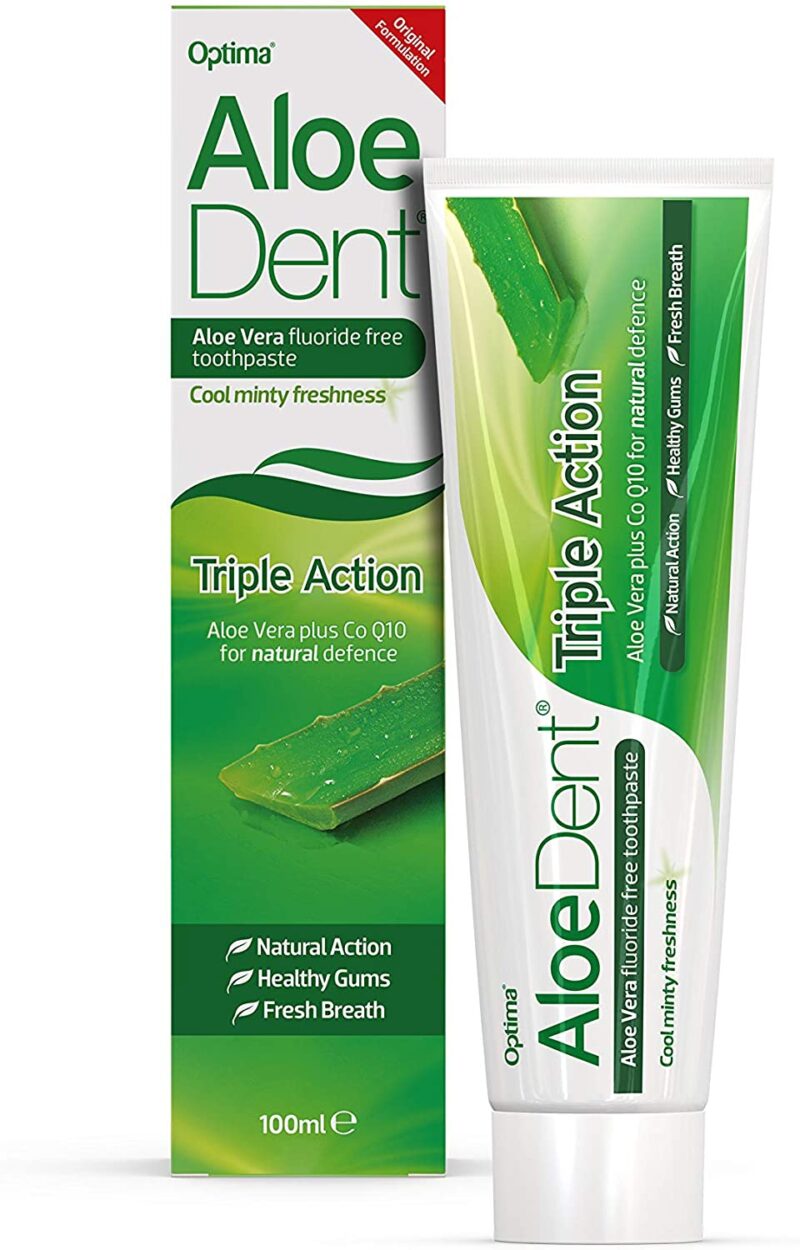 Aloedent Triple Action Aloe Vera Fluoride Free Toothpaste