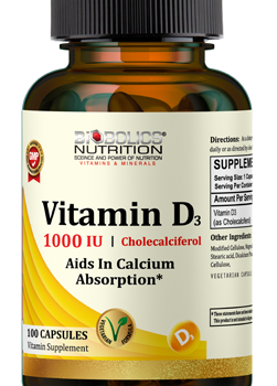 Biobolics Vitamin D 3 1000 IU 100 Veg Caps