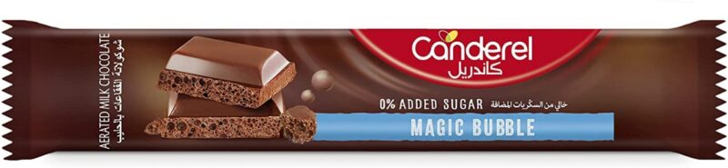 Canderel 0% Added Sugar Bubble Milk Chocolate Bar 30 Gm