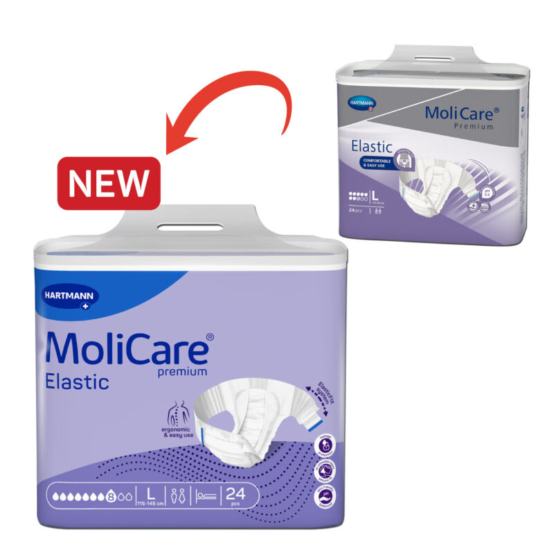Adult Diaper, Molicare Premium Elastic, Slip diapers for adult incontinence, Unisex, Extra Large, 8 Drops, 14 pieces / pack - Image 2