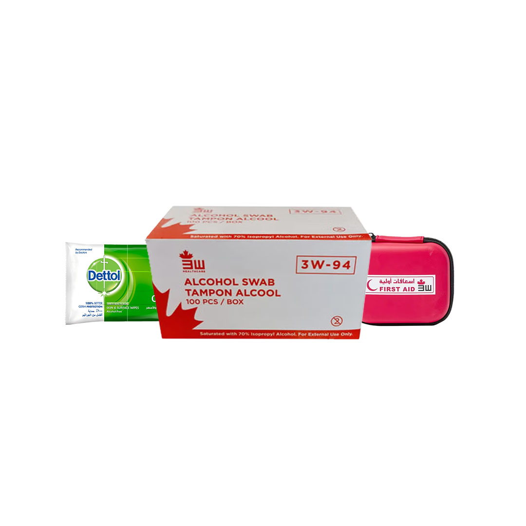 First aid kits - antiseptic wipes