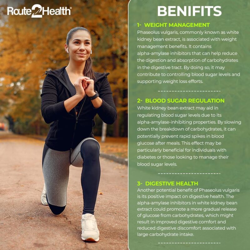 Route 2 Health Weight Loss – Phaseolus Vulgaris Extract | 30 Capsules for Weight Management - Image 4